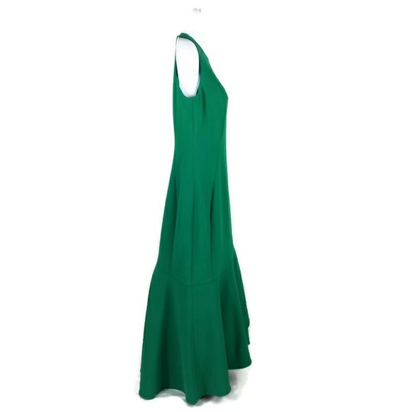 Calvin Klein Green Flounce Midi Sheath Dress Womens Size 4 - Picture 11 of 14